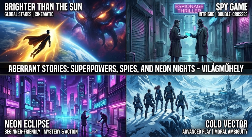 Superpowers, Spies, and Neon Nights: New Aberrant Stories are Live!